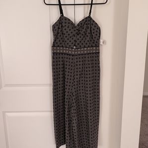 Anthropologie Twist-front Patterned Jumpsuit
